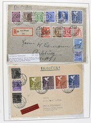 1945-1949, überschlägig 65 Briefe und Belege im großen Album aus ...