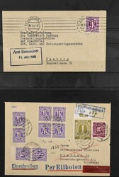 1945-1948, Karton mit rund 185 Belegen, darunter Eilbotenbriefe, ...