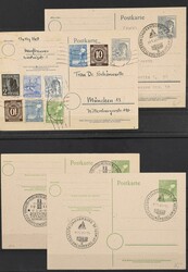 1948, Karton mit rund 1000 Ganzsachen Arbeiter und Stephan, davon ...