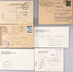 1945, 33 Zensurbelege mit u.a. Stade, Zollöffnungen, ...