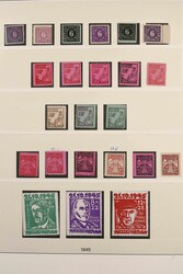 1945-1949. Postfrische und gestempelte, in den Hauptnummern ...