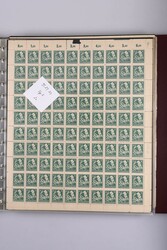 1945, 6 Pfg Posthorn und Brief, über 200 Schalterbogen bzw. -teile ...