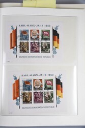 1949-1990, teils doppelt und mit Belegen aufgelockert in 5 großen ...