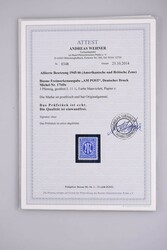 3 Pfg deutscher Druck blauviolett, gezähnt 11½, Papier z, sieben ...