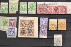 1945, Amerikanischer Druck, Posten mit PLATTENNUMMERN, rund 60 Marken ...