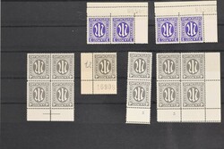 1945, Englischer Druck, Posten mit STEG-Marken, 138 Marken OR, UR, SR ...