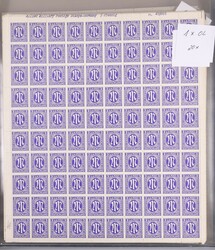 1945, amerikanischer Druck, über 850 Schalterbogen bzw. -teile in 5 ...