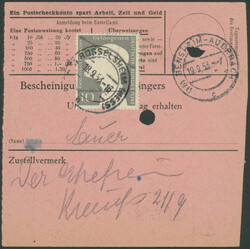 Über 25 Inlands-Postanweisungen je mit unterschiedlichen MeF 10 Pfg ...