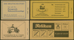 1949-1960, vier Markenheftchen aus der frühen Nachkriegszeit, dabei ...