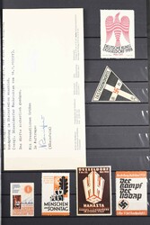 1900-1935(ca.),dickes Steckbuch mit Vignetten, Werbebildchen und ...