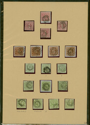 BAYERN 1849-1862, gut bestückte Sammlung QUADRATE, nach Farben ...