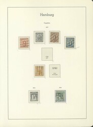 BREMEN und HAMBURG 1855-1867, zwei gestempelte Teilsammlungen auf ...