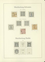 LÜBECK und beide MECKLENBURG 1859-1867, Restsammlung gemischt ...