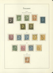 PREUSSEN 1850-1867, gestempelte Sammlung auf Albumblättern in einer ...