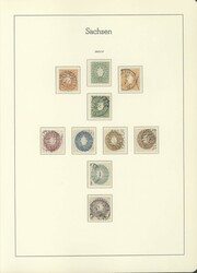 SACHSEN 1851-1867, bis auf die Mi.-Nr. 1 komplette gestempelte ...