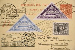 1931-1932, sieben R-Karten aus Paraguay von 3. SAF 1931 bis 9. SAF ...