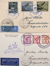 1932, 12 Belege, davon 11 von Besatzungsmitglied Thasler, dabei ...