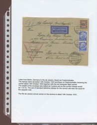 1933, Chicagofahrt, über 20 Belege, darunter Deutsche Post mit allen ...
