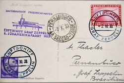 1933, 5 Bordpostbelege von verschiedenen Fahrten und ein ...
