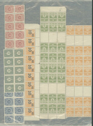 1921-1934, Bogenteile von diversen Freimarken-Ausgaben dabei auch ...