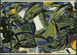 GRIESHABER, HAP (1909-1981), dt. Grafiker, mit Grußformel und Datum ...