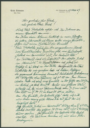 KITTMANN, ERICH (1892-1978), orignal Brief (doppelseitig) mit ...