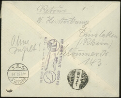 1. Südamerikafahrt 1933, R-Brief ab Zoppot 3.5. mit sämtlichen ...
