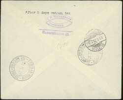 3. Südamerikafahrt 1932, Berlin - Recife, R-Brief u.a. mit 10 Fr. ...