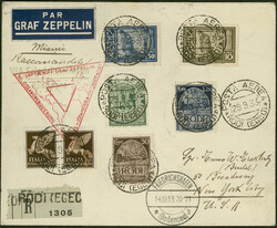 Chicagofahrt 1933, Friedrichshafen - Miami, R-Brief mit MiF ...