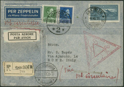 Chicagofahrt 1933, Rundfahrt Friedrichshafen-Friedrichshafen, R-Brief ...