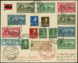 1. Südamerikafahrt 1934, R-Brief ab Tirane 19.5.34 via Rom 19.5. und ...