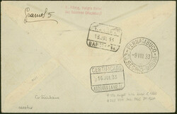 4. Südamerikafahrt 1933, R-Brief ab Andorra la Vieja 13.7.33 via ...