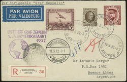 1. Südamerikafahrt 1932, R-Brief ab Antwerpen 18.3. nach Buenos ...