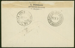 8. Südamerikafahrt 1933, R-Brief ab Ottignies 26.9.33 via ...