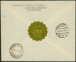 1. Südamerikafahrt 1934, Hinfahrt, R-Brief ab Sofia 22.5.34 via ...