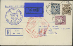 1. Südamerikafahrt 1933, R-Brief ab Dublin 4.5. mit 10 P. in MiF ...