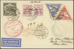 7. Südamerikafahrt 1932 Anschlussflug Berlin, Karte ab Riga 21.9. ...