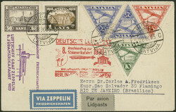 8. Südamerikafahrt 1933 mit Anschlussflug Berlin, Brief Riga 28.9. ...