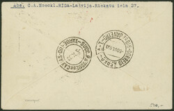 8. Südamerikafahrt 1933 mit Anschlussflug Berlin, Brief Riga 28.9. ...