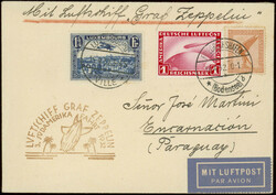 3. Südamerikafahrt 1932, Brief ab Luxemburg 15.4. nach Asuncion in ...