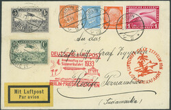 4. Südamerikafahrt 1933, Brief ab Luxemburg 22.7. nach Recife mit 3 ...