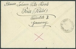 4. Südamerikafahrt 1933, Brief ab Luxemburg 22.7. nach Recife mit 3 ...