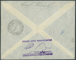 7. Südamerikafahrt 1933, R-Brief ab Luxemburg 13.9. nach Bahia in ...