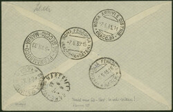 3. Südamerikafahrt 1933, R-Brief ab Valetta via Rom, Ventimiglia, ...