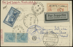 1. Südamerikafahrt 1933, R-Fotokarte "Le Casino ..." ab Monte Carlo ...