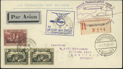 3. Südamerikafahrt 1933, R-Brief ab Monte Carlo 20.6. nach ...