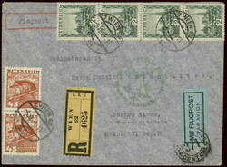 Weihnachtsfahrt 1934, 12. Südamerikafahrt, schwerer Brief ab Wien 6 ...