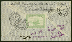 1. Nordamerikafahrt 1936, R-Brief ab Lissabon 2.5. via Frankfurt nach ...