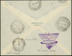 8. Südamerikafahrt 1933, R-Brief nach Bahia mit bras. ...