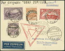 Chicagofahrt 1933, Friedrichshafen-Recife, Karte ab San Marino 10.10. ...